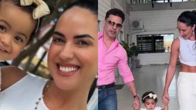 Com 1 ano, filha de Graciele Lacerda rouba a cena com look de viagem