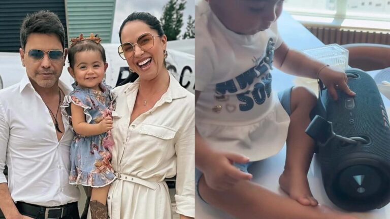 Graciele Lacerda mostra a filha pedindo música de Zezé Di Camargo: ‘Fica curtindo’
