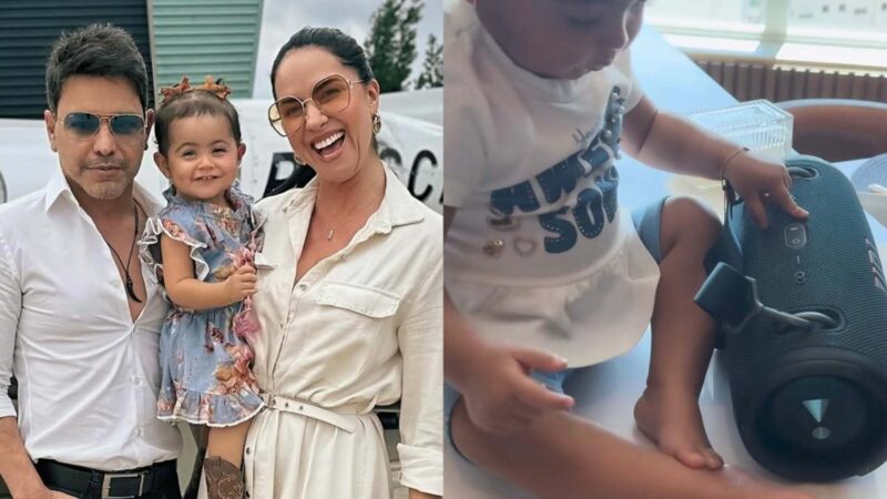 Graciele Lacerda mostra a filha pedindo música de Zezé Di Camargo: ‘Fica curtindo’
