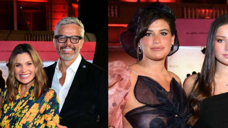 Filhas de Flávia Alessandra roubam a cena em aparição com Otaviano Costa e a atriz