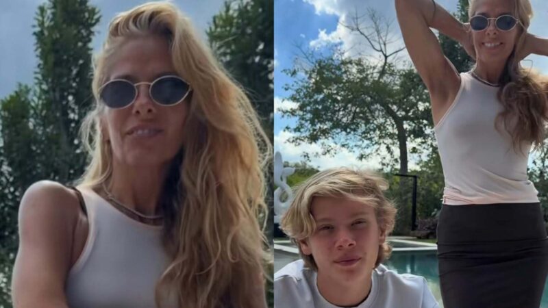 Filho de Adriane Galisteu rouba a cena ao fazer propaganda da mãe