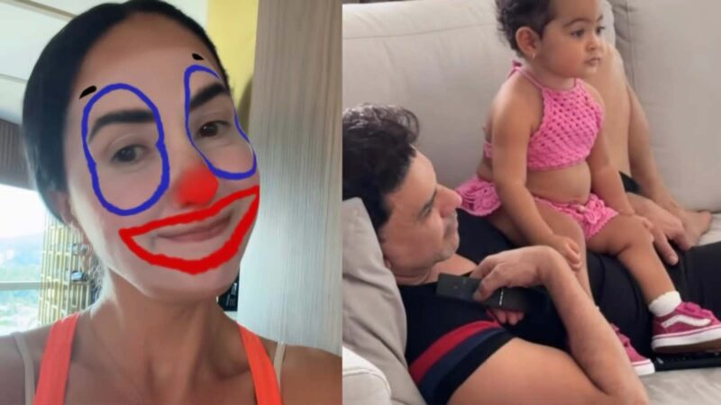 Graciele Lacerda flagra Zezé Di Camargo descumprindo regra de Clara - Foto: Reprodução/Instagram