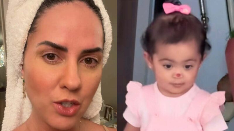 Graciele Lacerda se surpreende com reação da filha em sua primeira caça aos ovos