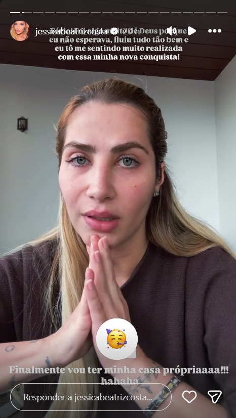 Jessica Beatriz Costa celebra compra de apartamento - Foto: Reprodução / Instagram @jessicabeatrizcosta