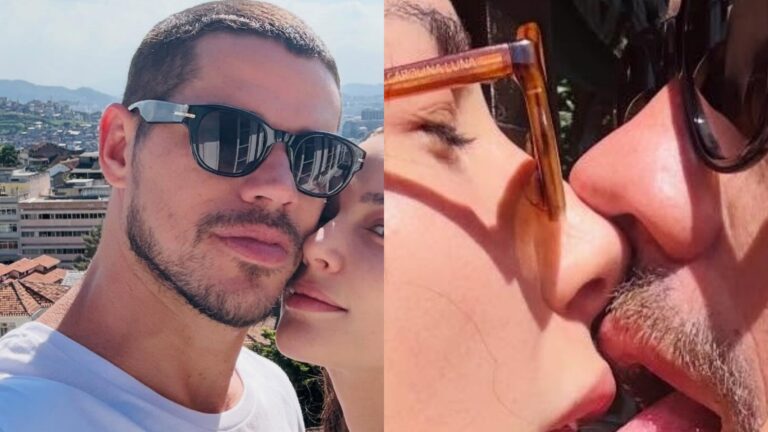 José Loreto agita a web ao surgir em clima de romance com a namorada: ‘Tá amando’