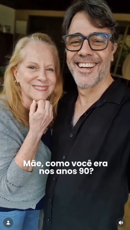 Lucinha Lins com o filho, Claudio Lins, em 2026 - Foto: Reprodução / Instagram @lucinhalinsoficial