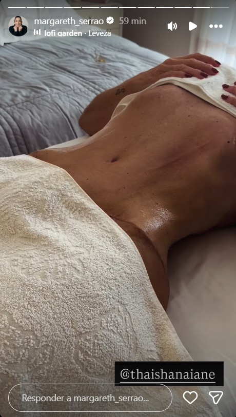Margareth Serrão exibe resultado da abdominoplastia - Foto: Reprodução / Instagram @margareth_serrao 