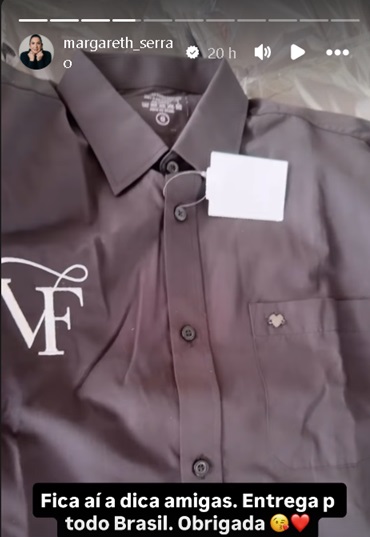 Margareth Serrão mostra novos uniformes dos funcionários da filha — Foto: Reprodução/Instagram