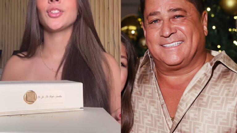 Neta de Leonardo mostra todos os detalhes do convite luxuoso de sua festa de 15 anos: ‘Impecável’