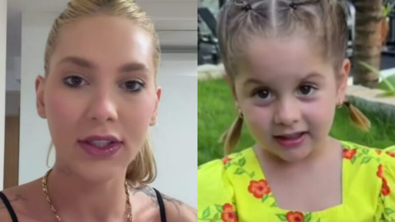 Virginia Fonseca tem reação divertida ao conhecer a ‘neta’, filha de Maria Flor