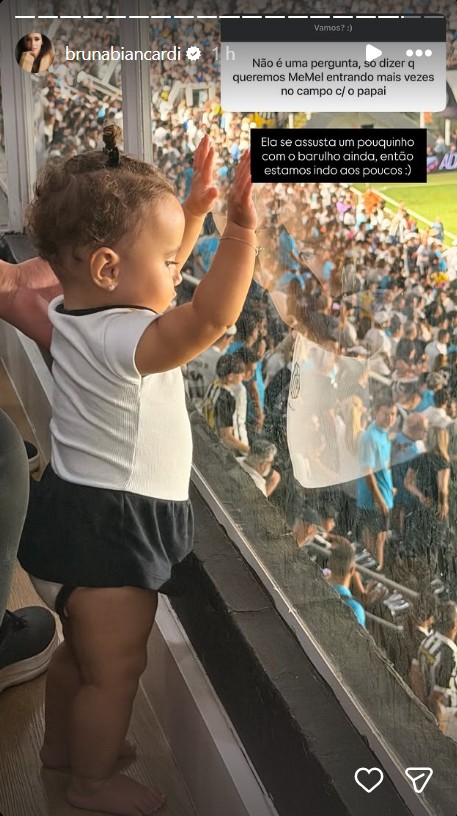 Mel é filha caçula de Neymar Jr e Bruna Biancardi - Foto: Reprodução / Instagram @brunabiancardi