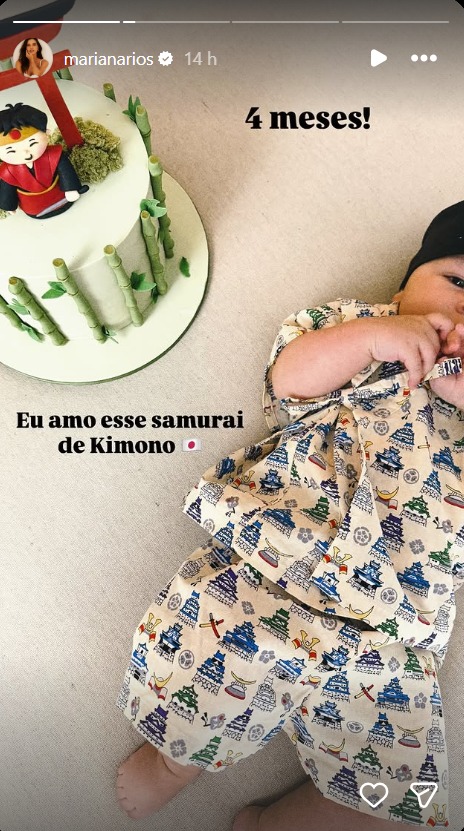 Mariana Rios celebra 4 meses de vida do filho, Palo - Foto: Reprodução/Instagram @marianarios