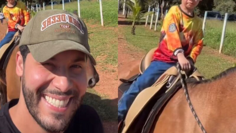 Aos 6 anos, filho de Marília Mendonça encanta ao surgir em momento de diversão com o pai