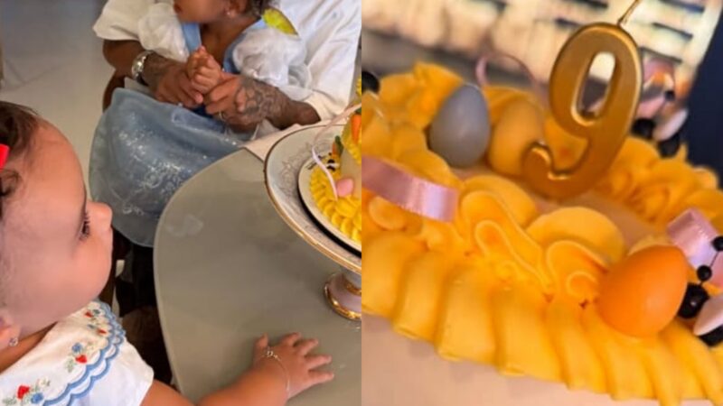Bruna Biancardi e Neymar comemoram mesversário da filha caçula com bolo delicado
