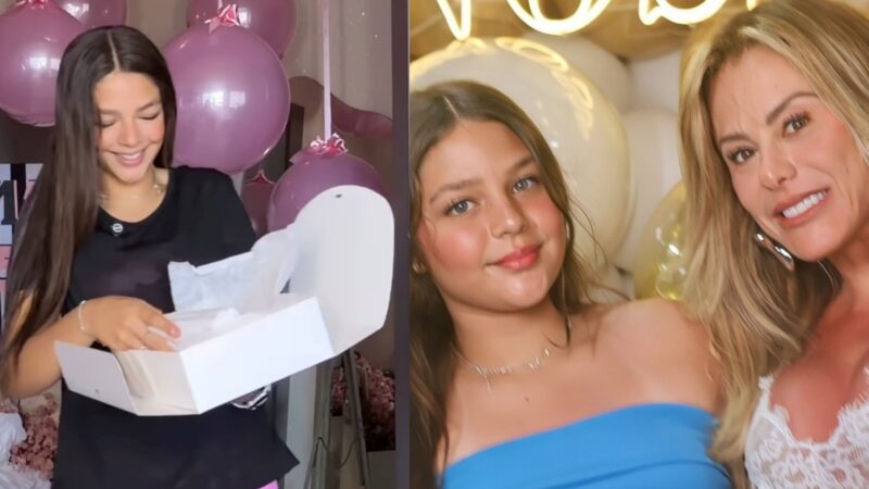 Neta de Leonardo se choca com presente de Poliana Rocha: ‘Bem simples’