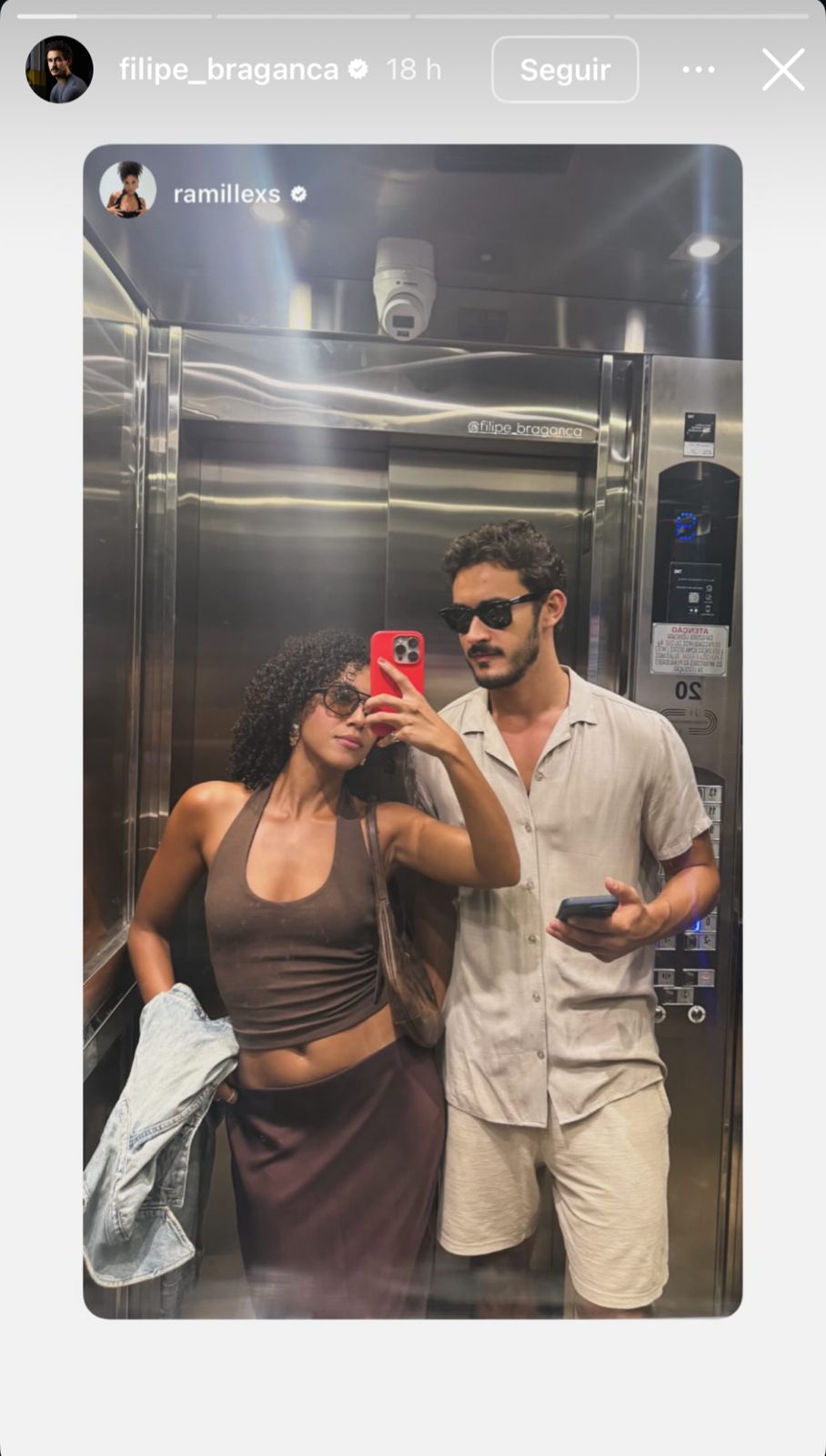 Ramille e Filipe Bragança - Foto: Reprodução / Instagram @ramillexs 