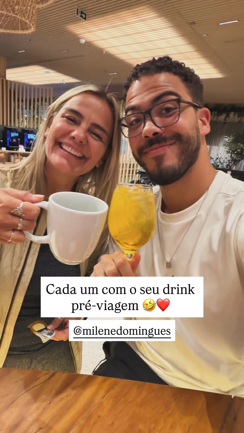 Milene Dominggues e o filho, Ronald — Foto: Reprodução/Instagram