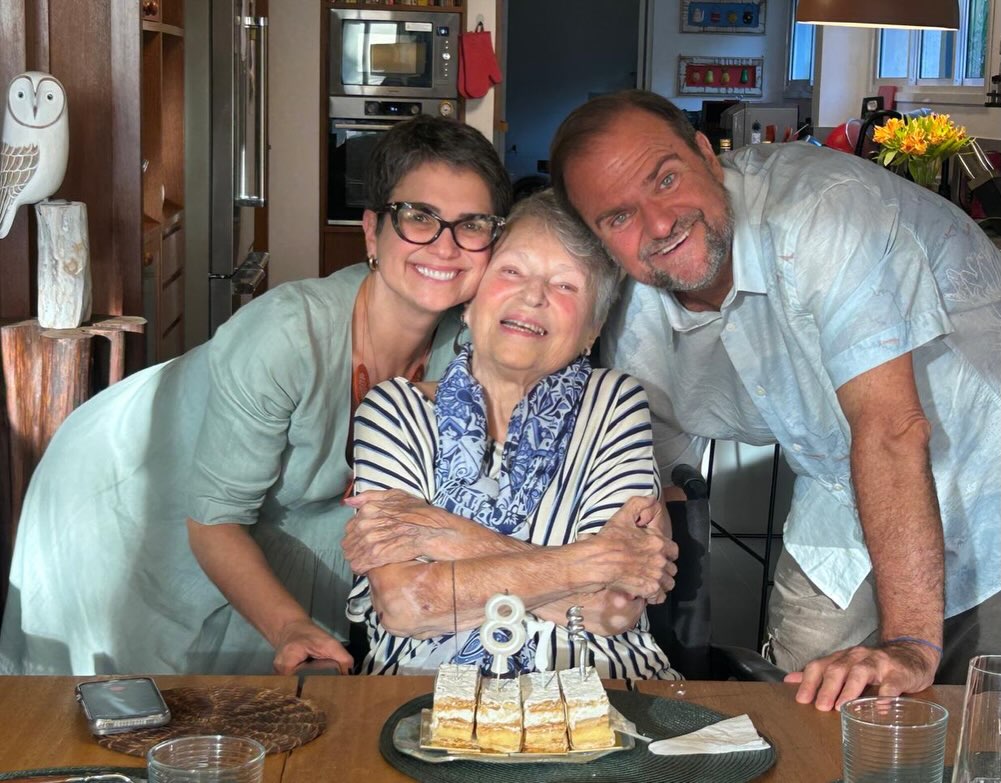 Sandra Annenberg com a mãe e o irmão - Foto: Reprodução / Instagram @sandra.annenberg.real