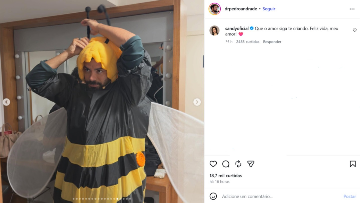 Sandy parabeniza o namorado, Pedro Andrade - Foto: Reprodução / Instagram @drpedroandrade