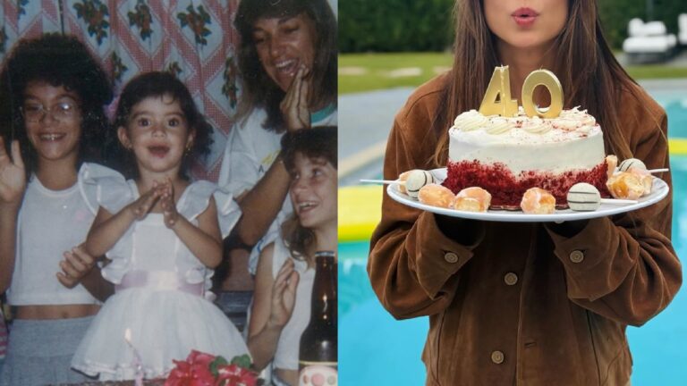 Criança da foto não imaginava, mas hoje tem carreira de sucesso, é esposa de ator e mãe de dois
