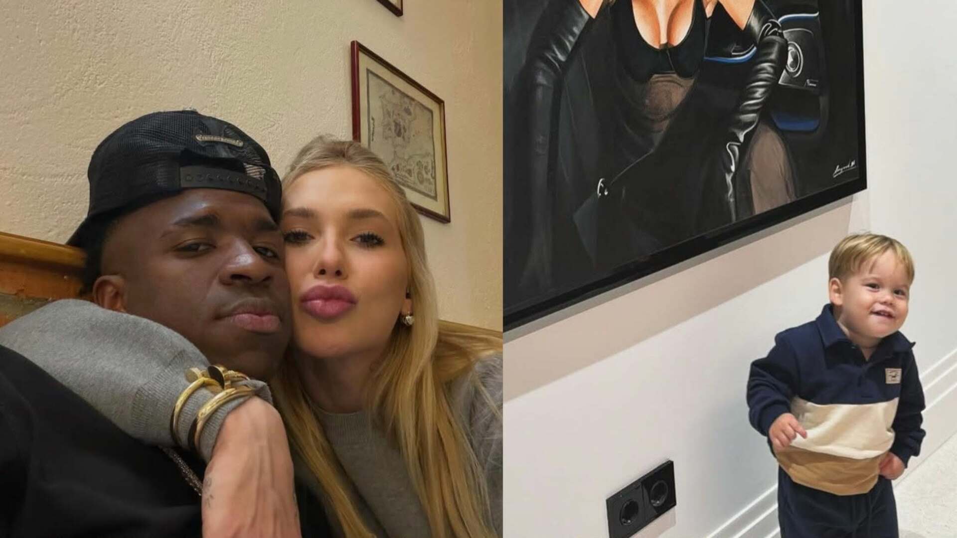 Virginia exibe quadro na mansão de Vini Jr. e celebra aniversário