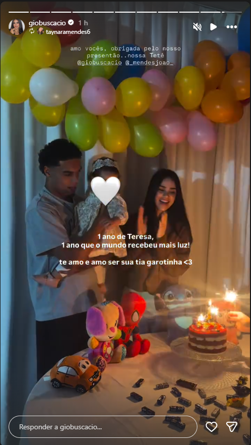 Aniversário da Teresa, neta de Ronaldinho Gaúcho - Foto: Reprodução/Instagram