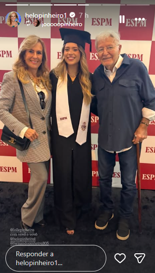 Helo, Fernando e Lolle Pinheiro - Foto: Reprodução/Instagram