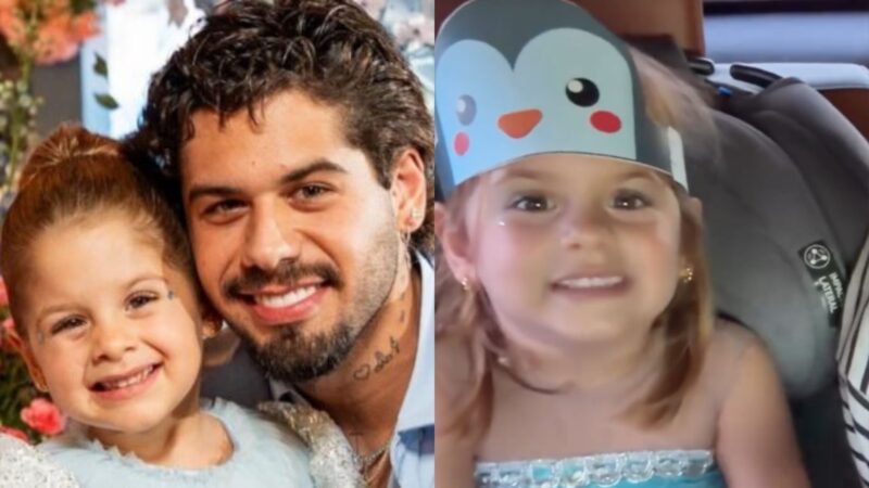Aos 3 anos, Maria Flor solta a voz em vídeo com Zé Felipe e rouba a cena: ‘Ela entregou tudo’