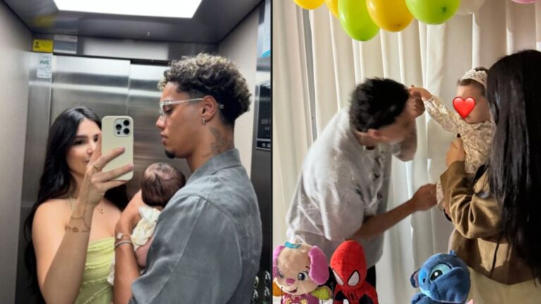Sem ostentação: Filho de Ronaldinho Gaúcho surpreende com festa simples de 1 ano para a filha