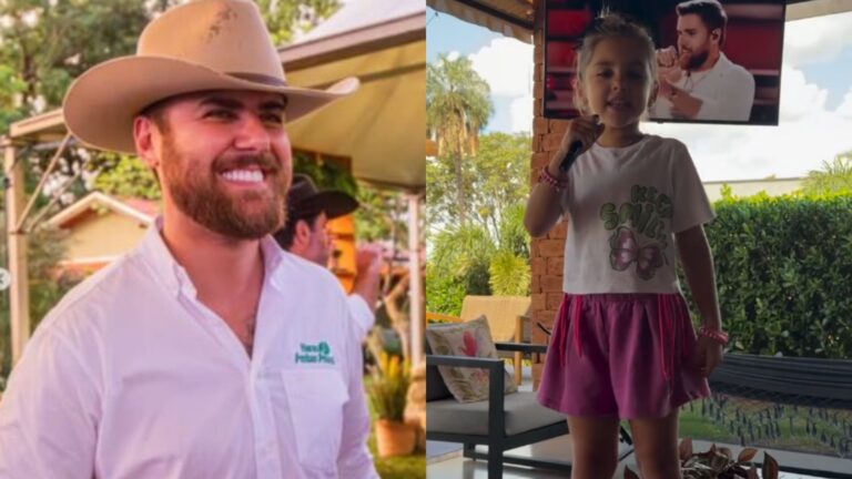 Aos 5 anos, filha de Zé Neto encanta ao soltar a voz em sucesso do pai
