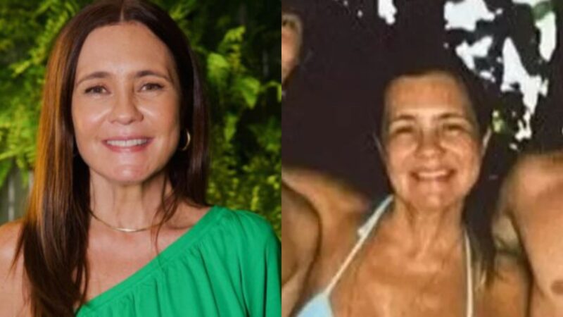 Aos 56 anos, Adriana Esteves surge em foto rara com os dois filhos e tamanho dos rapazes impressiona