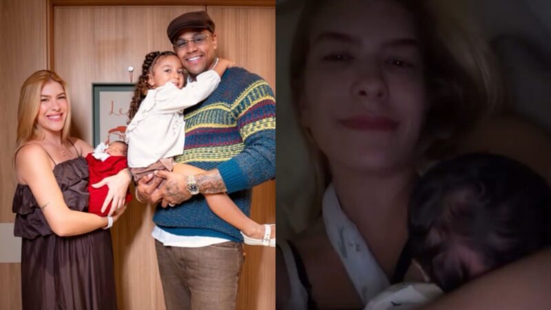 Lore Improta relata primeira madrugada com Levi após cesárea: ‘Noite intensa’
