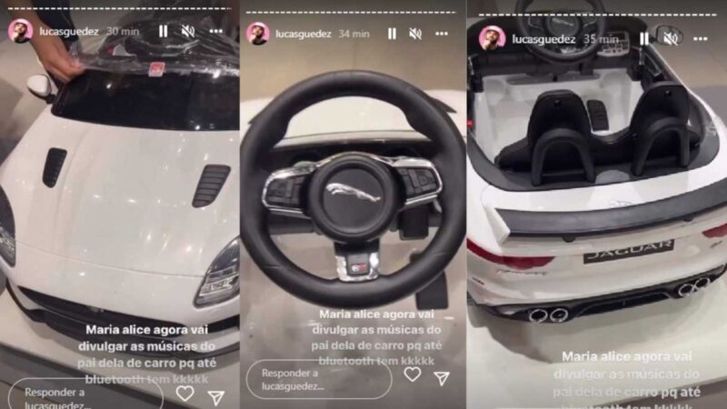 Você lembra? Filha de Virginia Fonseca ganhou Jaguar elétrico ao completar 1 ano