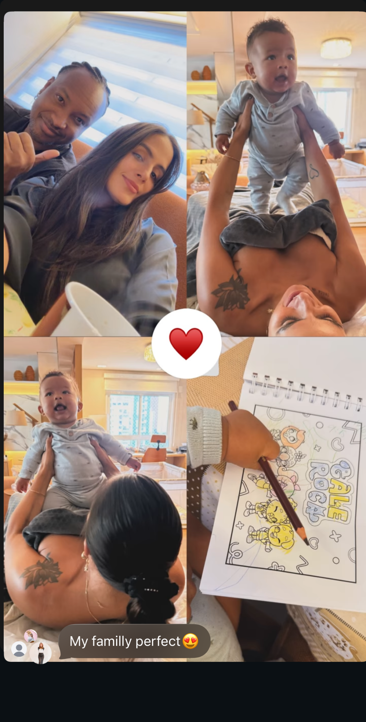 Thiaguinhon , Carol Peixinho e Bento - Fotos: Reprodução/Instagram