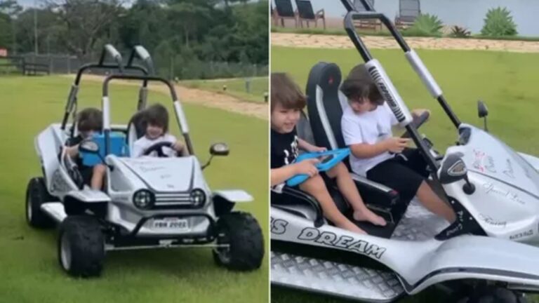 Com motor de moto, brinquedo de R$ 24 mil é escolha de sertanejo de 36 anos para os filhos