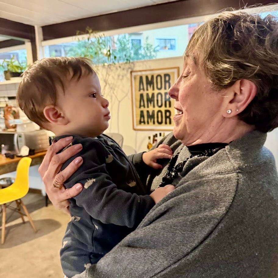 Bárbara Bruno com o neto, Francesco - Foto: Reprodução / Instagram @barbarabrunoatriz