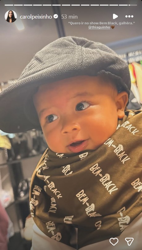 Bento, filho de Thiaguinho e Carol Peixinho - Foto: Reprodução / Instagram @carolpeixinho 