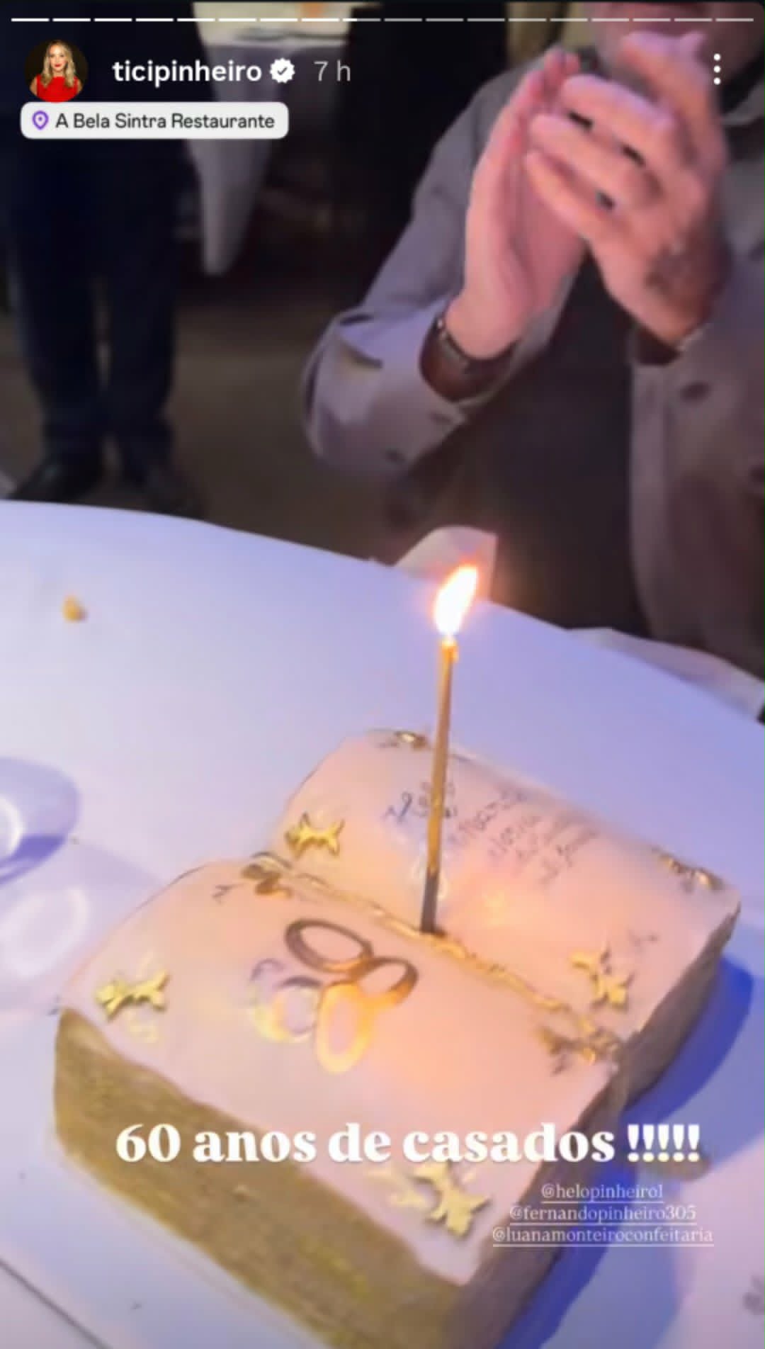 Helô Pinheiro comemora 60 anos de casamento