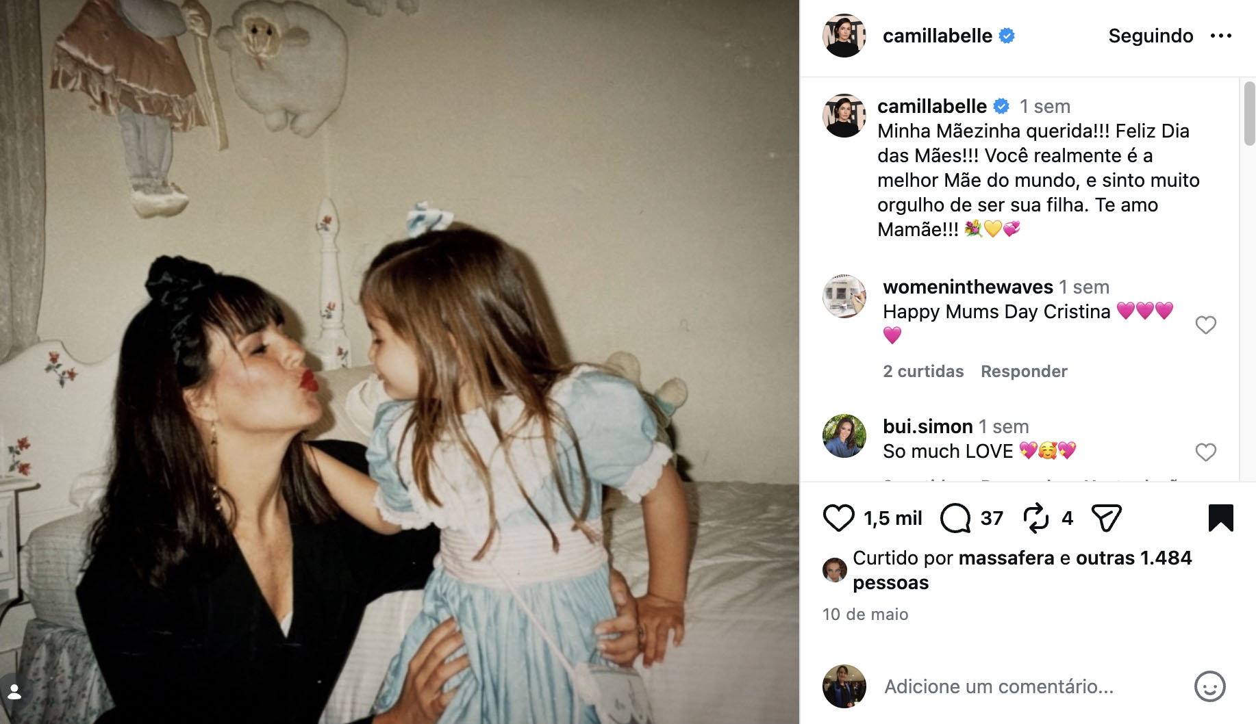 Post de Camilla Belle - Foto: Reprodução / Instagram