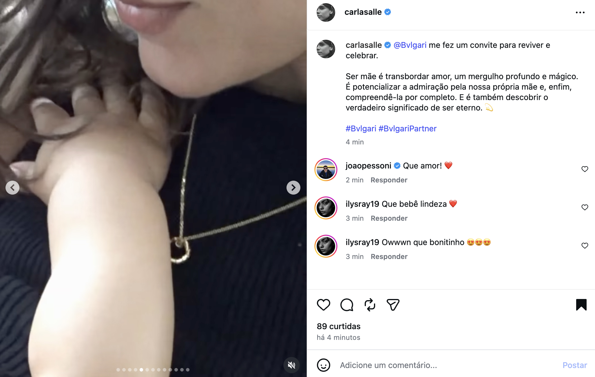 Carla Salle faz ensaio fotográfico de Dia das Mães - Foto: Reprodução / Instagram