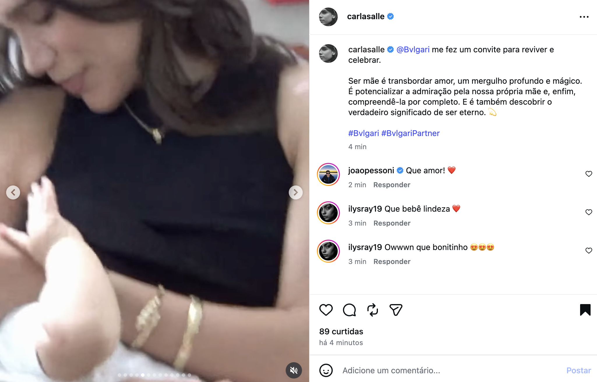 Carla Salle faz ensaio fotográfico de Dia das Mães - Foto: Reprodução / Instagram