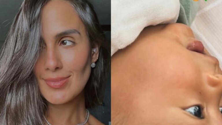 Carol Peixinho se comove ao ver evolução do filho de sete meses: ‘É emocionante’