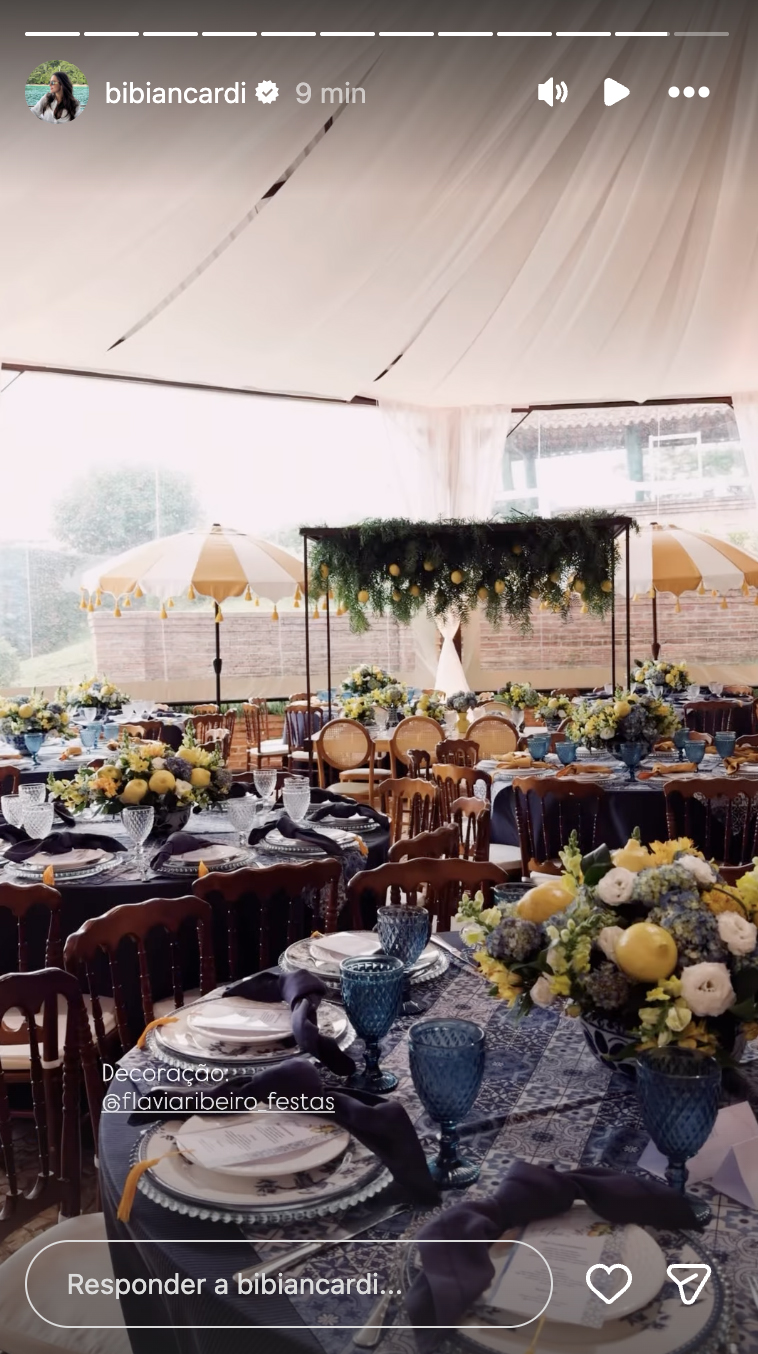 Decoração do casamento de Bianca Biancardi e Bruno - Foto: Reprodução / Instagram
