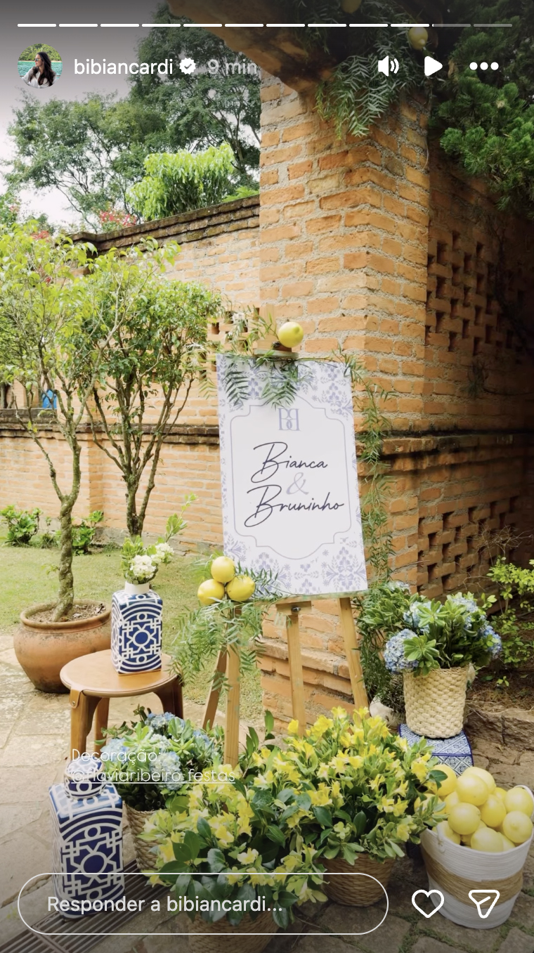 Decoração do casamento de Bianca Biancardi e Bruno - Foto: Reprodução / Instagram