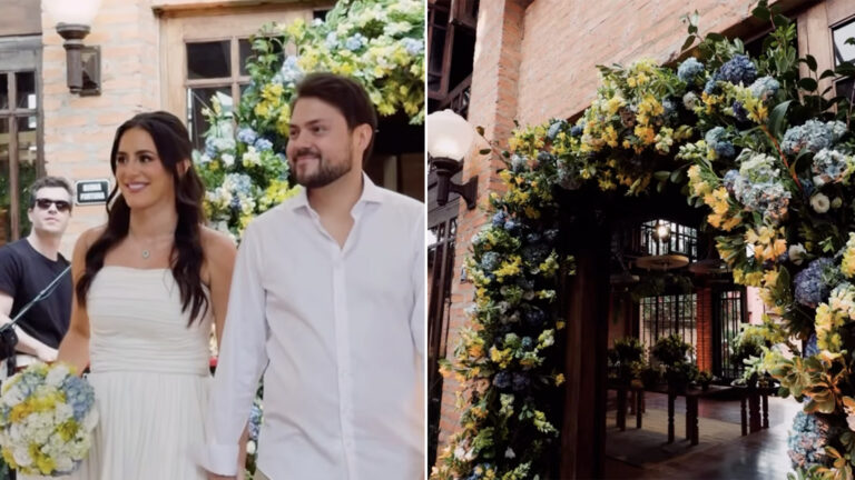 Irmã de Bruna Biancardi se casa em festa com tema de limão siciliano. Veja o bolo e a decoração