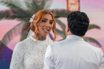 Pepita e Kayque no programa 'Fábrica de Casamentos' - Foto: Danilo Máximo/Divulgação