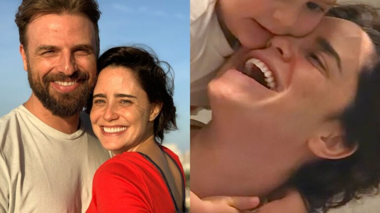 Aos 3 anos, filho de Fernanda Vasconcellos rouba a cena em momento de chamego com a mãe