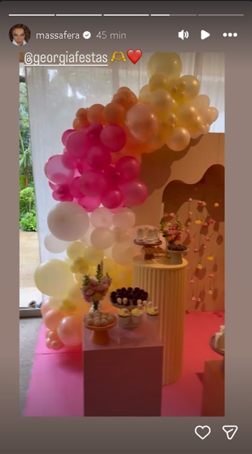 Grazi Massafera mostra decoração da festa de 14 anos de Sofia — Foto: Reprodução/Instagram