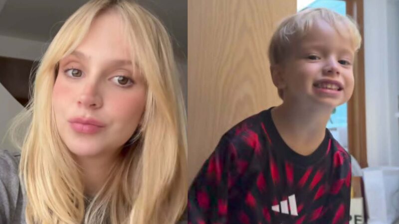 Isa Scherer com o filho