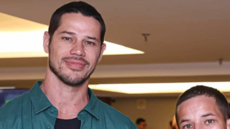 José Loreto leva seu ‘irmão gêmeo’ para pré-estreia de filme